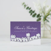 Moderne winterscène | De groeten van het vakanties Briefkaart (Staand voorkant)