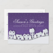 Moderne winterscène | De groeten van het vakanties Briefkaart (Voorkant / Achterkant)