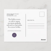 Moderne winterscène | De groeten van het vakanties Briefkaart (Achterkant)