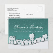 Moderne winterscène | De groeten van het vakanties Briefkaart (Voorkant / Achterkant)