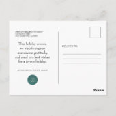 Moderne winterscène | De groeten van het vakanties Briefkaart (Achterkant)