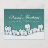 Moderne winterscène | De groeten van het vakanties Briefkaart (Voorkant)