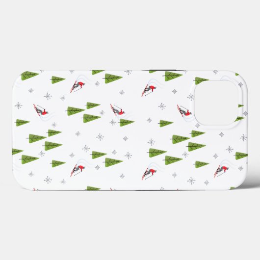 Moderne wintersneeuw ski Case-Mate iPhone case (Achterkant (horizontaal))