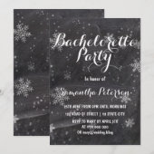 Moderne wintersneeuwkbordfeest kaart (Voorkant / Achterkant)