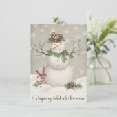 moderne  wintersneeuwman (Staand voorkant)