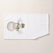 moderne  wintersneeuwman handdoek (Handdoek)
