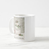 moderne wintersneeuwman koffiemok (Voorkant links)