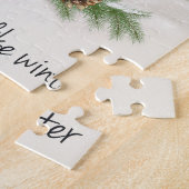 moderne  wintersneeuwman legpuzzel (Zijkant)