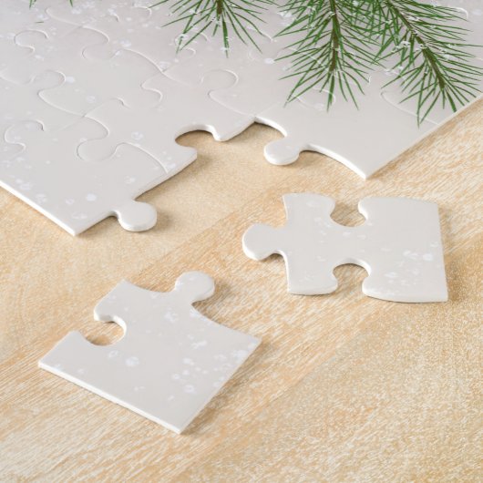 moderne  wintersneeuwman legpuzzel (Zijkant)