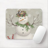 moderne  wintersneeuwman muismat (Met muis)