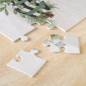 Moderne  wintersneeuwpuzzel legpuzzel (Zijkant)