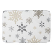 Moderne  wintersneeuwvlokken badmat (Voorkant)