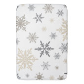 Moderne  wintersneeuwvlokken badmat (Voorkant Verticaal)