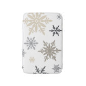 Moderne wintersneeuwvlokken badmat (Voorkant Verticaal)