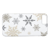 Moderne wintersneeuwvlokken Case-Mate iPhone case (Achterkant (Horizontaal))