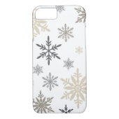Moderne  wintersneeuwvlokken Case-Mate iPhone case (Achterkant)