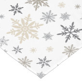 Moderne  wintersneeuwvlokken korte tafelloper (Hoek)