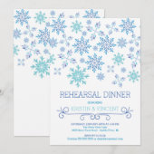 Moderne wintersneeuwvlokken - repetitie van binnen kaart (Voorkant / Achterkant)