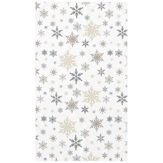 Moderne  wintersneeuwvlokken tafelkleed (Voorkant)