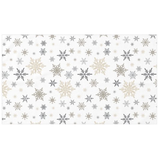 Moderne wintersneeuwvlokken tafelkleed (Voorkant (Horizontaal))