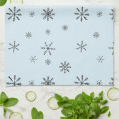 Moderne wintersneeuwvlokken theedoek (Gevouwen)