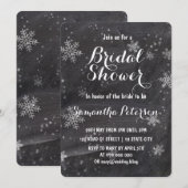 Moderne wintersneeuwvlokken, vrijgezellenfeest van kaart (Voorkant / Achterkant)