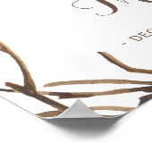 Moderne wintertakken met welkomstbord voor bruilof poster (Hoek)