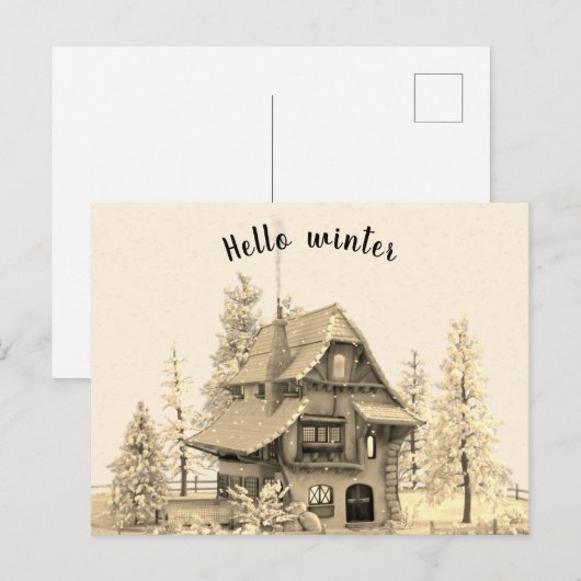 Moderne  wintertuin 2 briefkaart (Voorkant / Achterkant)