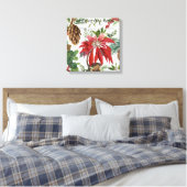 Moderne  wintertuinbloem canvas afdruk (Insitu (Slaapkamer))