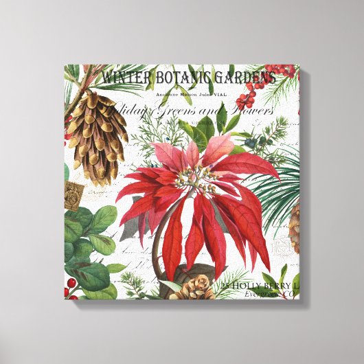 Moderne  wintertuinbloem canvas afdruk (Voorkant)