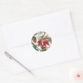 Moderne wintertuinbloem ronde sticker (Envelop)
