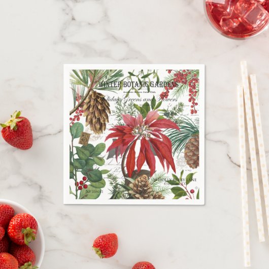 Moderne  wintertuinbloem servetten (Insitu)