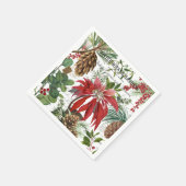 Moderne  wintertuinbloem servetten (Hoek)