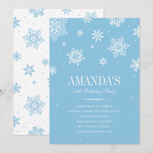 Moderne winteruitvindingen kaart (Voorkant / Achterkant)