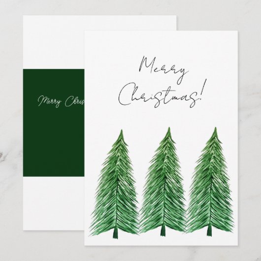 Moderne wintervakantie Country Beauty Kaart (Voorkant / Achterkant)