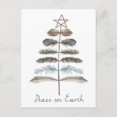 moderne  winterveerboom briefkaart (Voorkant)