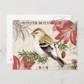 moderne  wintervogel briefkaart (Voorkant / Achterkant)