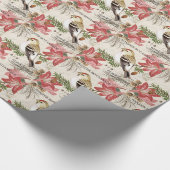 moderne wintervogel cadeaupapier (Hoek)