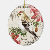 moderne  wintervogel keramisch ornament (Links)