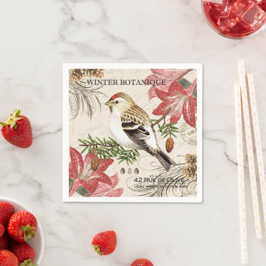 moderne  wintervogel servetten (Insitu)