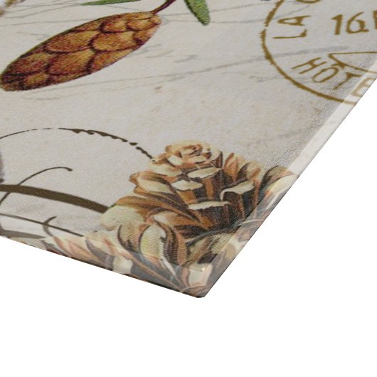 moderne wintervogel snijplank (Hoek)