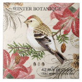 moderne wintervogel tegeltje (Voorkant)