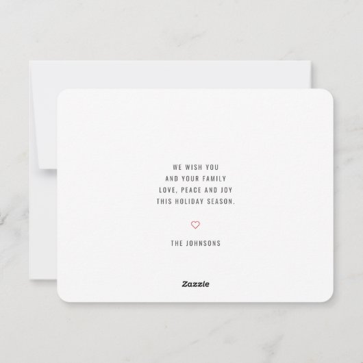 Moderne winterwintersvlokken kerst feestdagenkaart (Achterkant)