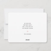 Moderne winterwintersvlokken kerst feestdagenkaart (Achterkant)