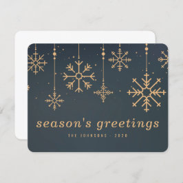 Moderne winterwintersvlokken kerst feestdagenkaart