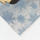 Moderne  winterwinterwinterdeer snowflakes fleece deken (Hoek)