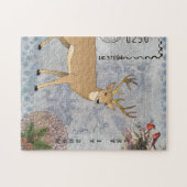 Moderne winterwinterwinterdeer snowflakes legpuzzel (Horizontaal)