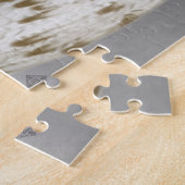 Moderne  winterwitte uil puzzel legpuzzel (Zijkant)