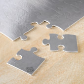 Moderne winterwitte vossenpuzzel legpuzzel (Zijkant)