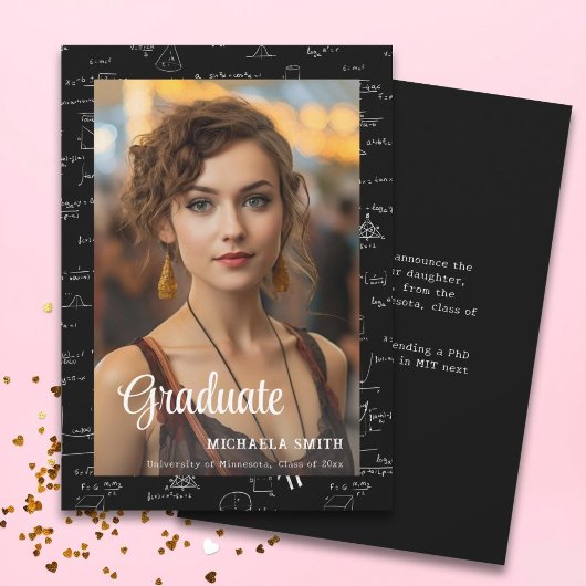 Moderne Wiskunde Script Foto College Afstuderen Aankondiging